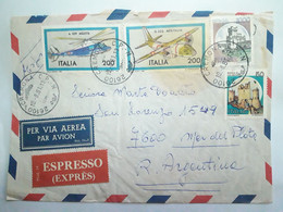 Enveloppe Par Avion Avec Timbre Postal Italien (année 1981) - Posta Aerea