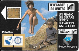 CARTE-PUBLIC-1988-F 28--SC3-120U-POLIO +-UTILISEE-V°N°Pe 103014-Utilisé-TB E-LUXE - 1988