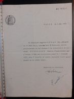 Papier Timbré à 150 Francs (1955) Pour Prêt Appartement à Paris Par Sergent En Service Au 14ème D.B.I. à Toulouse - Covers & Documents