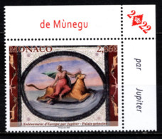 MONACO 2022 - LE NU DANS L'ART - L'ENLÈVEMENT D'EUROPE PAR JUPITER - NEUF ** - Unused Stamps