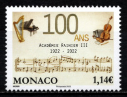 MONACO 2022 - CENTENAIRE DE L'ACADÉMIE RAINIER III - NEUF ** - Ungebraucht