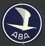 Vintage Airline Luggage Label ABA SWEDISH AIRLINES  D = 15 Cm  (see Sales Conditions) 05899 - Baggage Labels & Tags