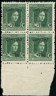 Luxembourg Luxemburg 1924 CARITAS Grande Duchesse Adelaïde Bloc 4x 12,5c. Neuf MNH** - 1921-27 Charlotte Frontansicht