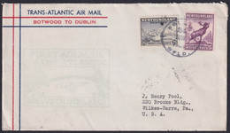 F-EX21451 NEWFOUNDLAND TRANS-ATLANTIC 1939 FIRST FLIGHT BOTWOOD-DUBLIN IRELAND - First Flight Covers