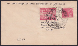 F-EX24297 BRAZIL BRASIL 1930 CONDOR ZEPPELIN RECIFE - USA. MAY / 1930. - Airmail (Private Companies)