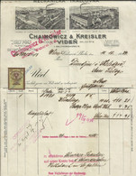 ÖSTERREICH VIDEN (WIEN) Invoice Rechnung Facture CHAIMOWICZ & KREISLER 1927  (see Sales Conditions) 05904 - Oostenrijk