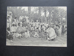 Frankreich Kolonie Algerien AK 1907 Danseuse Arabe / Menschen Mit Trommel Tanzen Bahnpost Stempel Affreville A Alger - Escenas & Tipos