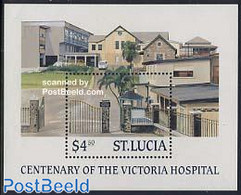 Saint Lucia 1987 Victoria Hospital S/s, Mint NH, Health - Transport - Health - Automobiles - Cars