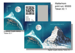 Switzerland 2021 Crypto Stamp ID 1 Matterhorn Mountains Berge Swiss Crypto Stamp  Token ID: 1 ** - Nuevos