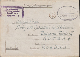 Prisoner Of War: Romanian POW Letter To Romania From POW Camp OFLAG XIII B In Hammlburg, Germany With Edited - Militaria