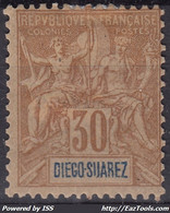 DIEGO SUAREZ : GROUPE 30c BRUN N° 46 NEUF * GOMME AVEC CHARNIERE - Unused Stamps