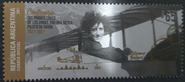 Argentina / 2021 / First Flight Over Andes From Argentina To Chile - Unused Stamps