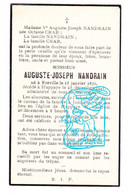 DP Auguste Joseph Nandrain ° Forville Fernelmont 1870 † Huppaye Ramillies 1941 X Octavie Crab - Imágenes Religiosas