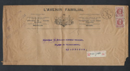 PERFIN / PERFO / LOCHUNG " A.F " L'AVENIR FAMILIAL HOUYOUX AANGETEKENDE BRIEF , Staat + Details Zie 2 Scans    ! LOT 221 - 1909-34