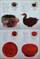 China Maximum Card,1993,Mc-16 Ancient Chinese Lacquerware,4 Pcs - Cartes-maximum