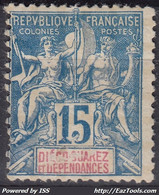 DIEGO SUAREZ : TYPE GROUPE 15c BLEU N° 30 NEUF * GOMME AVEC CHARNIERE - A VOIR - Unused Stamps