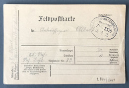 Allemagne, Cachet BAHNPOST 18.10.1915 - HERBORN-NIEDERWALGERN Sur Feldpostarte - (A557) - Covers & Documents