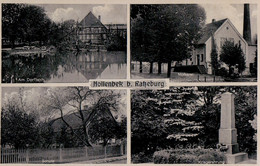 Hollenbek Bei Ratzeburg. Am Dorfteich, Molkerei, Schule, Kriegerehrung. (Reichsbahngaststätten, Inh. Fritz Peters). - Moelln