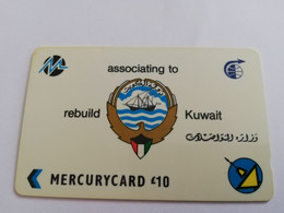 KUWAIT  GPT CARD/MAGNETIC/ MERCURY  32MERA  EARLY ISSUE / KWT 13   10POUND     Fine Used Card  ** 9446** - Koweït