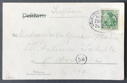 Allemagne, Cachet BAHNPOST 24.2.1904 - CÖLN (RHEIN) - VERVIERS Sur CPA Pour Anvers - (A576) - Covers & Documents