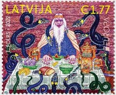 2022 Lettland. Latvia, Lettonia Europe Cept - Stories And Myths - Heavenly Father, Snake, Horse, Wolf  MNH - 2022