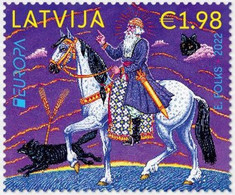 2022 Lettland. Latvia, Lettonia Europe Cept - Stories And Myths - Heavenly Father, Snake, Horse, Wolf  MNH - 2022