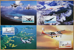 China Maximum Card,1996,Mc-24 Chinese Aircraft,4 Pcs - Cartes-maximum