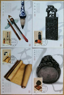 China Maximum Card,2006,Mc-76 Four Treasures Of Study,4 Pcs - Cartes-maximum
