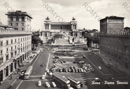 CARTOLINA  ROMA,LAZIO,PIAZZA VENEZIA,STORIA,RELIGIONE,CULTURA,MEMORIA,IMPERO ROMANO,BOLLO STACCATO,VIAGGIATA 1964 - Ponts