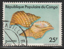 CONGO - N°683C Obl (1982) Coquillage - Usados