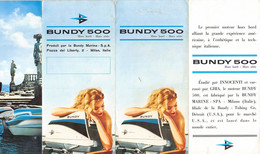 013937 "FUORIBORDO - HORS BORD - BUNDY 500 CC - PRODUIT PAR LA BUNDY MARINE SPA . MILAN" PUBBL. '60 - Pubblicitari