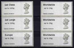 GB Post & Go 2008 Fast Stamps Self Adhesive Unmounted Mint Condition Type II - Post & Go Stamps