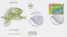 Enveloppe  FDC  1er  Jour    MAYOTTE     Le  Caméléon     PAMANDZI   2007 - Otros & Sin Clasificación