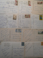 Andorre Français Collection , 10 Cartes Postales Obliteres - Collections