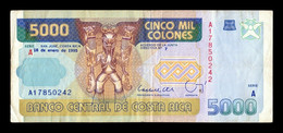 Costa Rica 5000 Colones 1995 Pick 260b MBC- AVF - Costa Rica