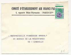 FRANCE - Préo 0,22 Monnaie Romaine Sur Enveloppe "Comité D'Etablissement Air France Paris" - 1953-1960