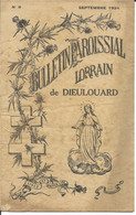 54 - Meurthe Moselle - Dieulouard - Bulletin Paroissial - 1934 - 1936 - Documentos Históricos