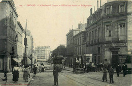 Limoges * Le Boulevard Carnot Et Hôtel Des Postes Et Télégraphes * Tramway Tram - Limoges