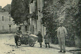 Sauzé Vaussais * Moto Ancienne Side Car Motos , Rue Et école Des Filles * Cachet Ambulant St Saviol à Chef Boutonne - Sauze Vaussais