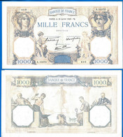 France 1000 Francs 1940 18 Juillet Prefixe A Ceres Mercure Que Prix + Port Grand Billet Frcs Frc Paypal Bitcoin OK - 1 000 F 1927-1940 ''Cérès E Mercure''