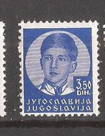 1935  308 X  JUGOSLAWIEN   JUGOSLAVIJA REGNO KINGDOM PERSONS  PETAR II NEVER HINGED - Unused Stamps