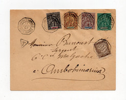 !!! CACHET CORRESP D'ARMEE DIEGO SUAREZ DE 1897 SUR LETTRE POUR AMBOHIMARINA TAXEE - Storia Postale