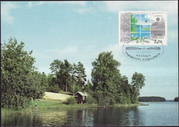 Finlande - Finnland - Finland CM 1986 Y&T N°950 - Michel N°986 - 2,20m EUROPA - Cartoline Maximum