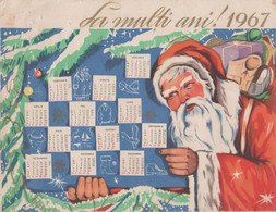 Romania - Calendar Moș Gerilă / Calendrier Santa Claus (1967) (18x14 Cm) - Petit Format : 1961-70