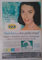 PUBBLICITA' ADVERTISING ANNAMARIA PIETRANGELI SAPONE LUX FOGLIO PUBBLICITARIO RITAGLIO DA GIORNALE ANNI 50 - Affiches