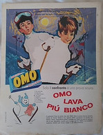 PUBBLICITA' ADVERTISING OMO FOGLIO PUBBLICITARIO RITAGLIO DA GIORNALE DEGLI ANNI 50 - Posters