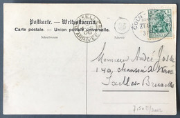 Allemagne, Cachet BAHNPOST 3.9.1906 - CÖLN (RHEIN) - VERVIERS Sur CPA - (A599) - Covers & Documents