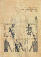 Blok 215** 500 Jaar Andreas Vesalius / De Humanis Corporis Fabrica 4416/20** - Blocs 1962-....