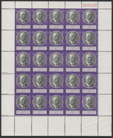 Denmark, Odder 1969 Velgorenhed, Mint Sheet Of 25 Stamps, Unfolded. - Feuilles Complètes Et Multiples