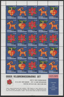 Denmark, Odder 1977 Velgorenhedsmaerke, Mint Sheet Of 25 Stamps, Unfolded. - Ganze Bögen